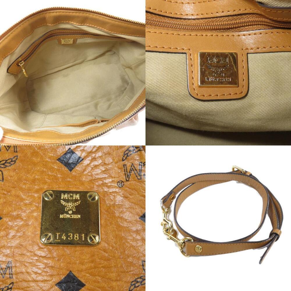Mcm 2way Calfskin Handbag Shoulder Bag Brown Leather Brown - Picture 5 of 11